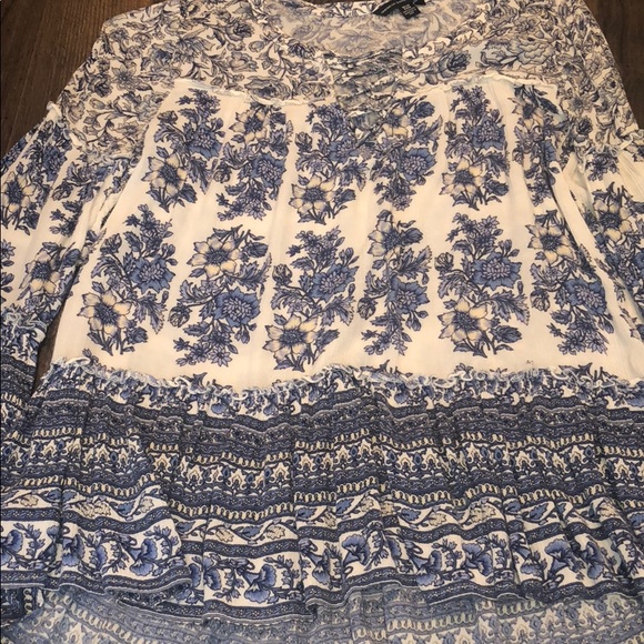 Blue patterned blouse - Picture 3 of 4